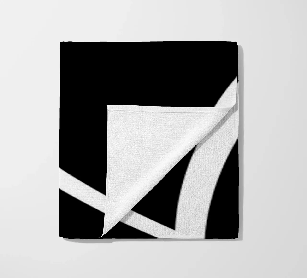 Linee bianche circolari minimaliste telo mare da MODERN NUANCE