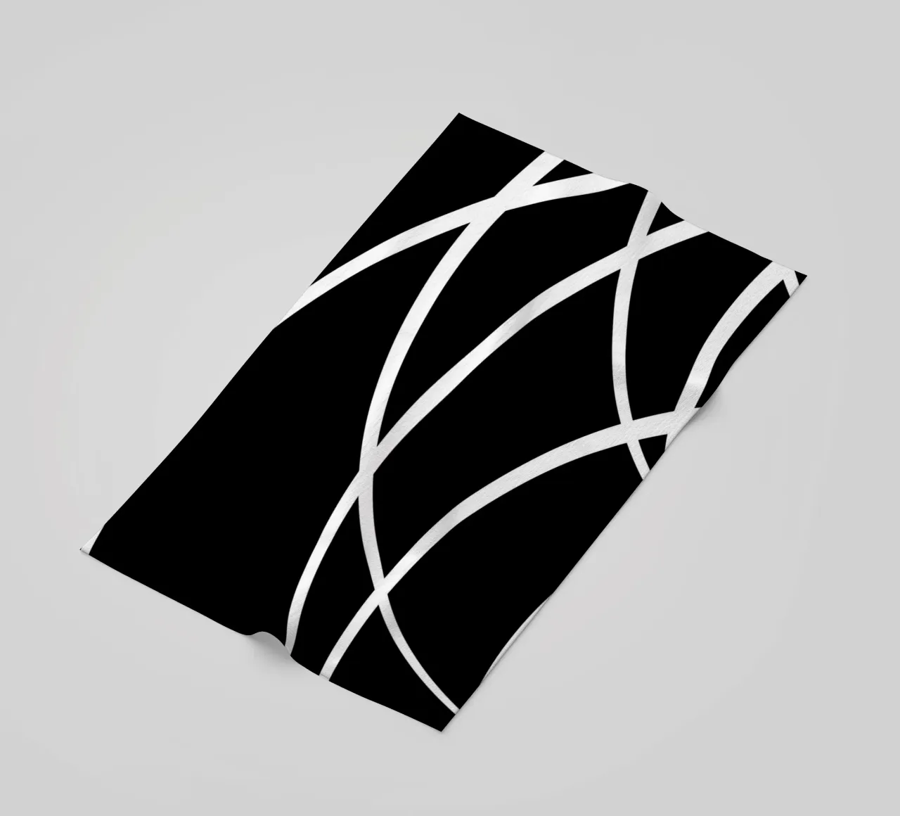 Linee bianche circolari minimaliste telo mare da MODERN NUANCE