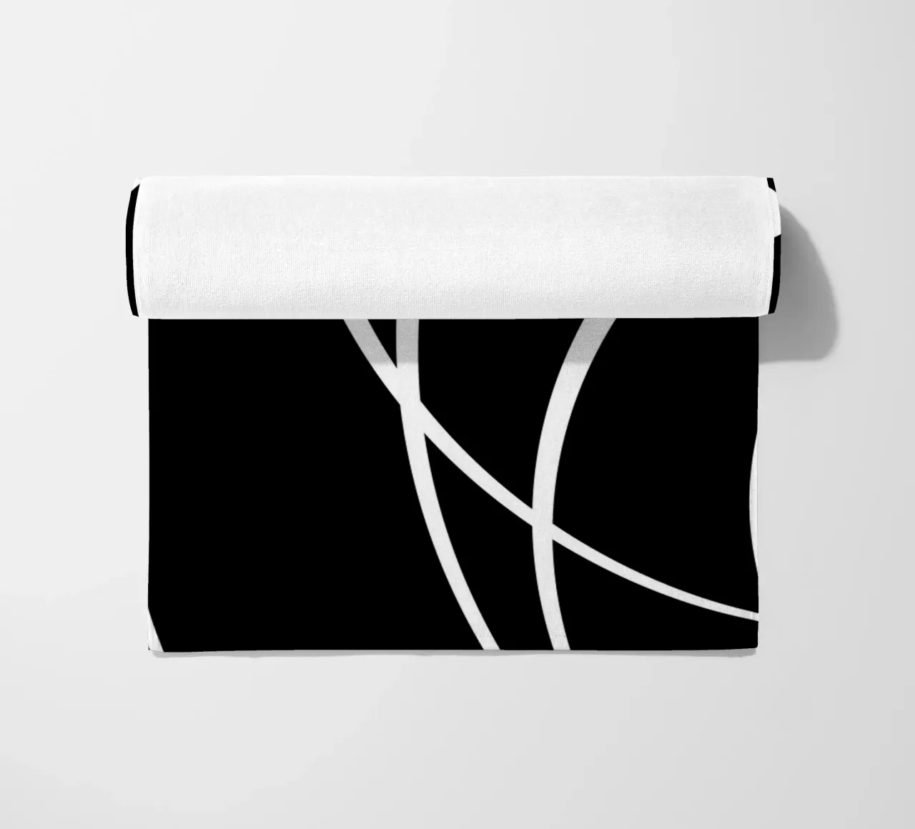 Linee bianche circolari minimaliste telo mare da MODERN NUANCE