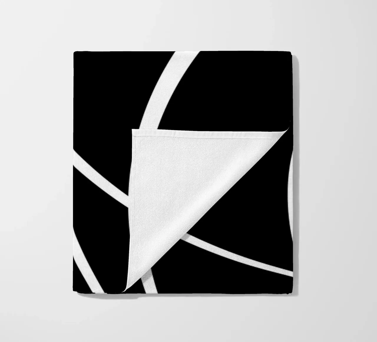 Linee bianche circolari minimaliste telo mare da MODERN NUANCE