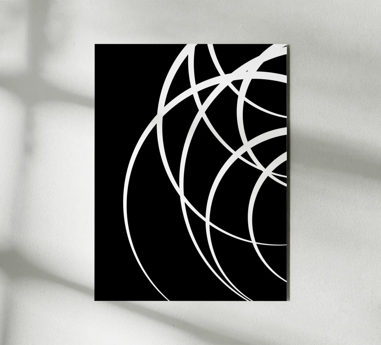 Linee bianche circolari minimaliste pannello forex da MODERN NUANCE