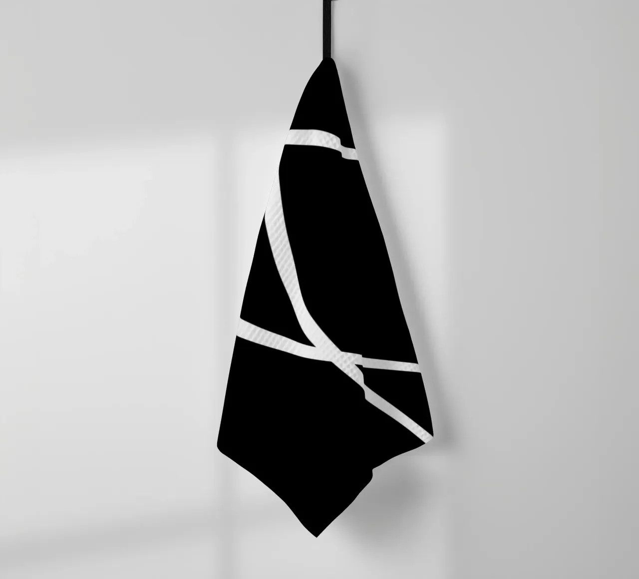 Linee bianche circolari minimaliste canovaccio da cucina da MODERN NUANCE