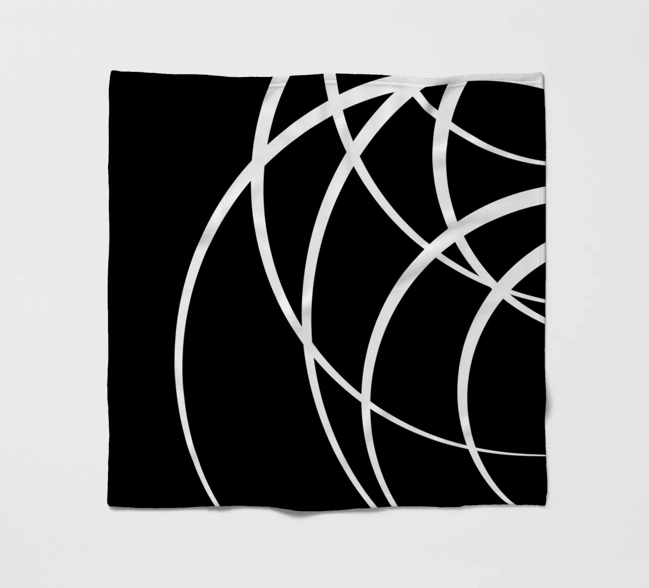 Linee bianche circolari minimaliste coperta in pile da MODERN NUANCE