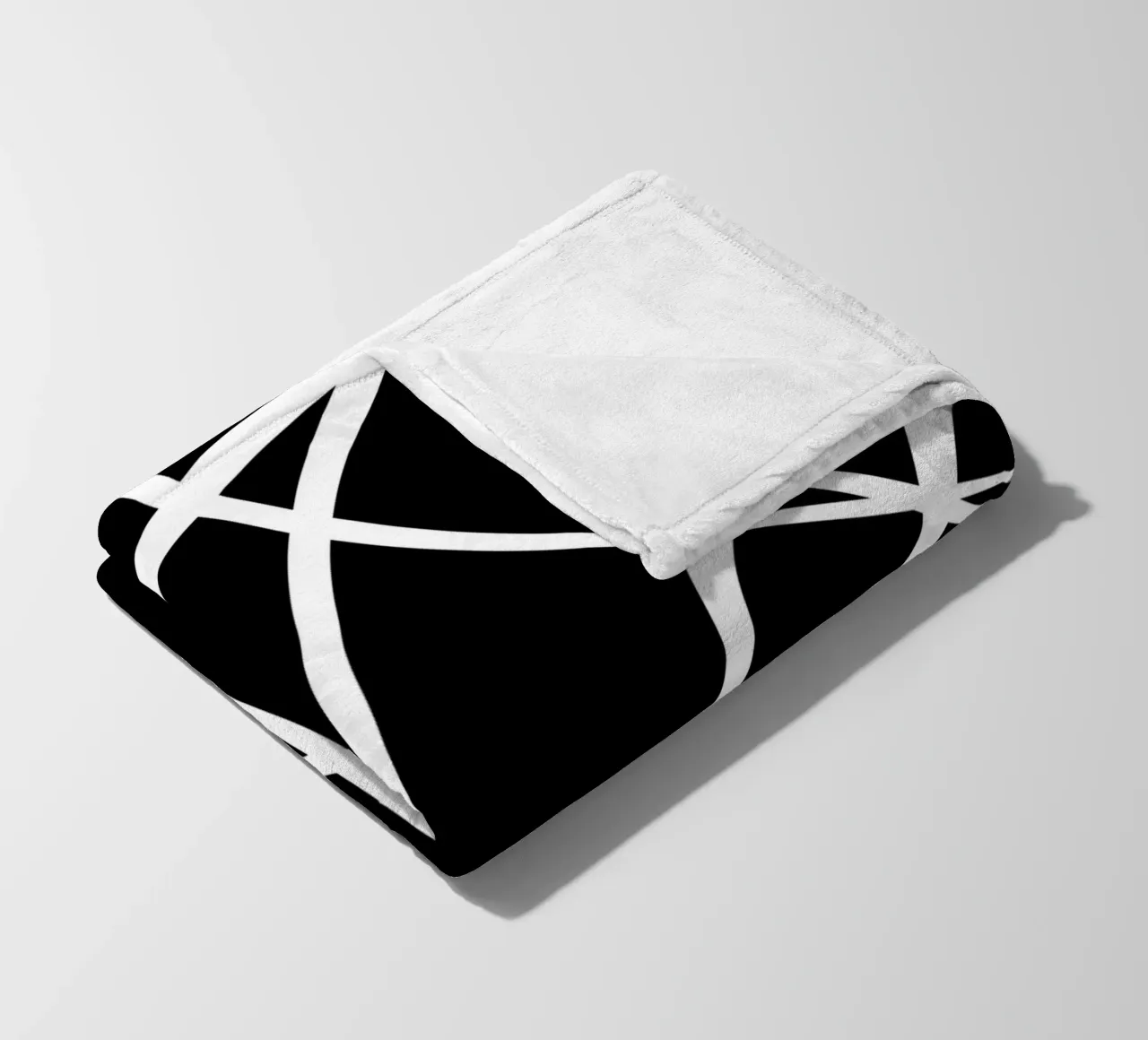 Linee bianche circolari minimaliste coperta in pile da MODERN NUANCE