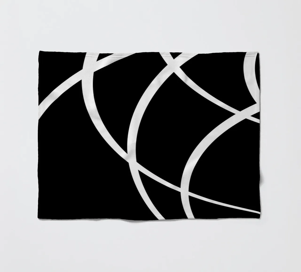 Linee bianche circolari minimaliste coperta in pile da MODERN NUANCE