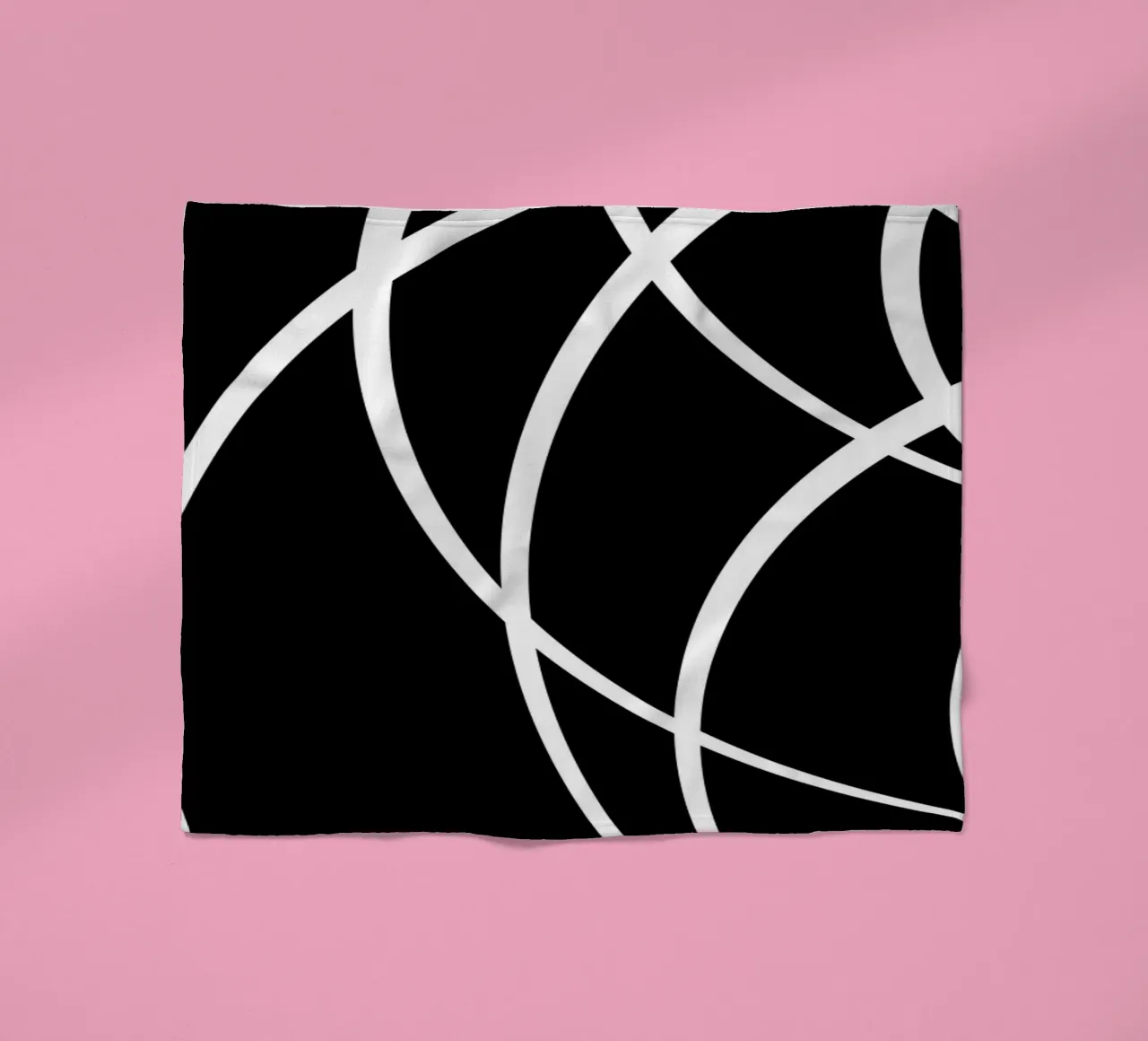 Linee bianche circolari minimaliste coperta in pile da MODERN NUANCE