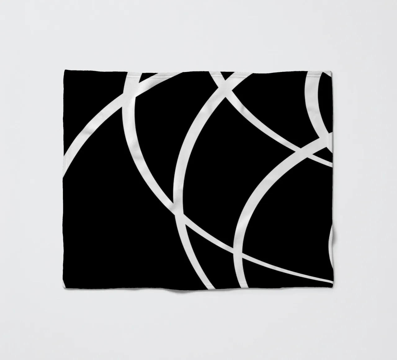 Linee bianche circolari minimaliste coperta in pile da MODERN NUANCE