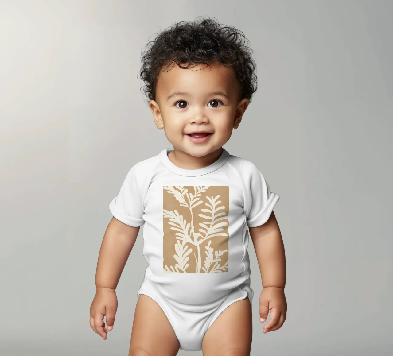 Pianta astratta minimale 6a body neonato maniche corte da ThingDesign