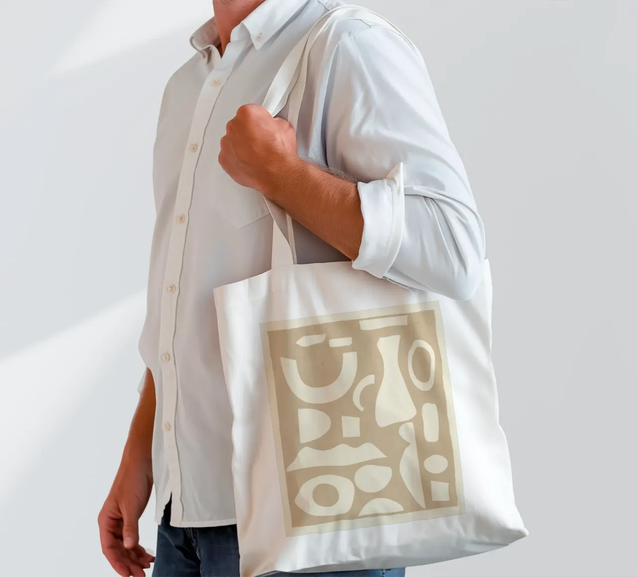 Forme astratte 38-9 borsa in juta da ThingDesign