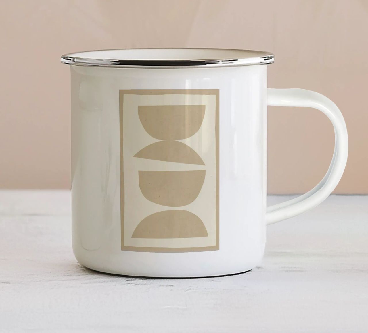 abstrakt minimal 23-6 Emaille Tasse von ThingDesign