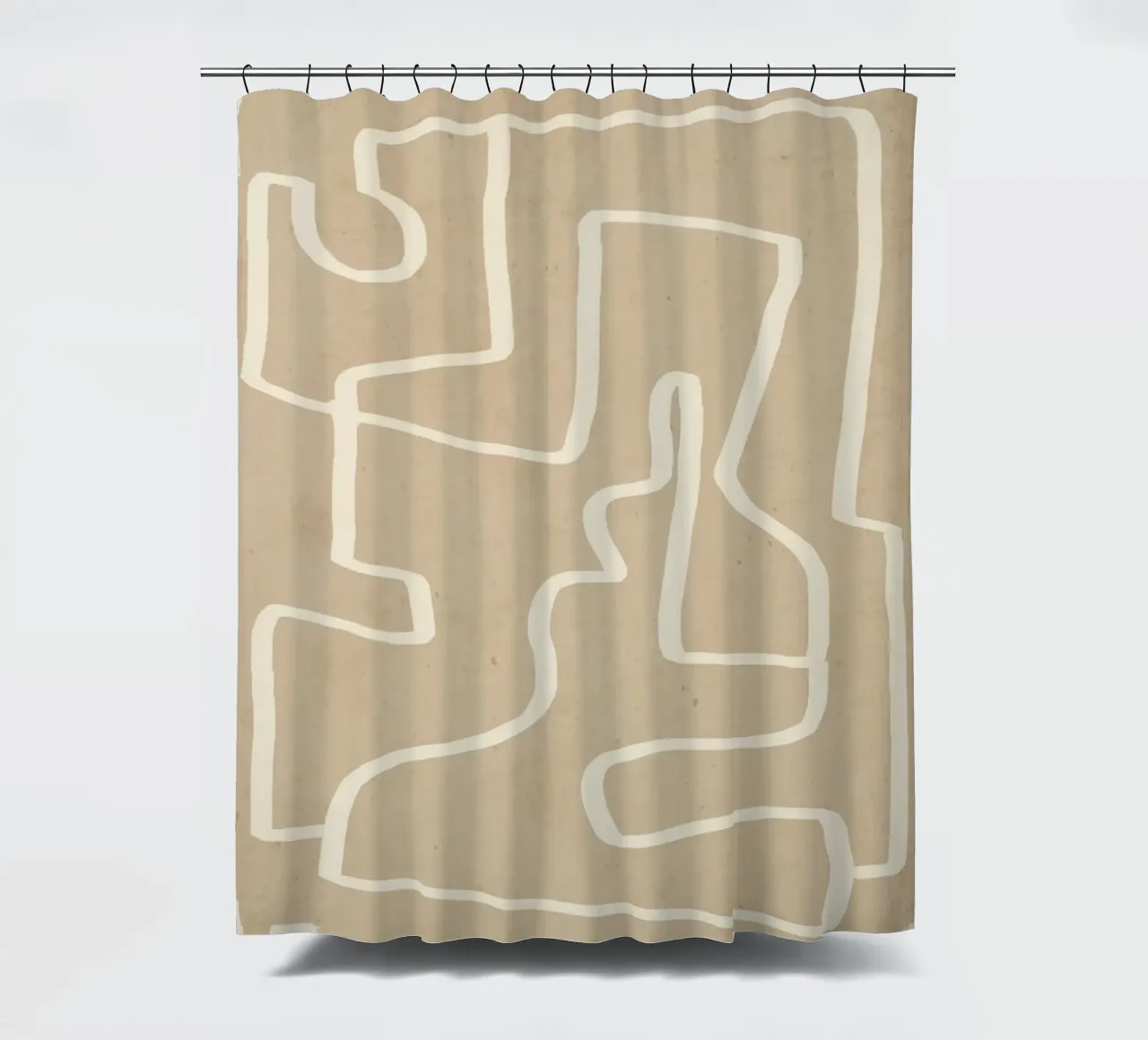 Abstract line art 143 shower curtain by ThingDesign