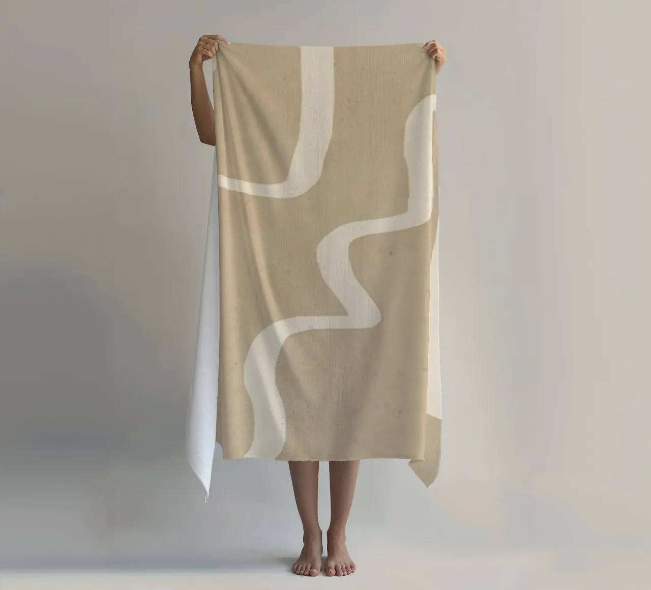 Abstract line art 143 beach towel by ThingDesign
