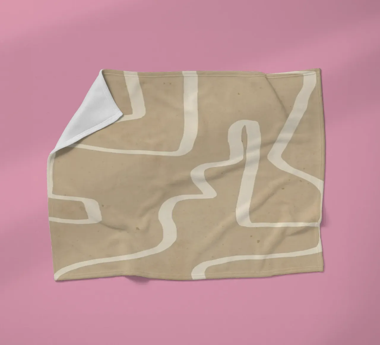 Abstract line art 143 fleece blanket by ThingDesign