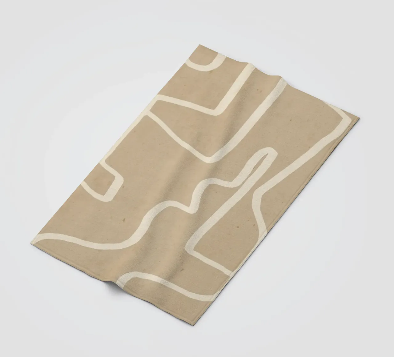 Abstract line art 143 fleece blanket by ThingDesign