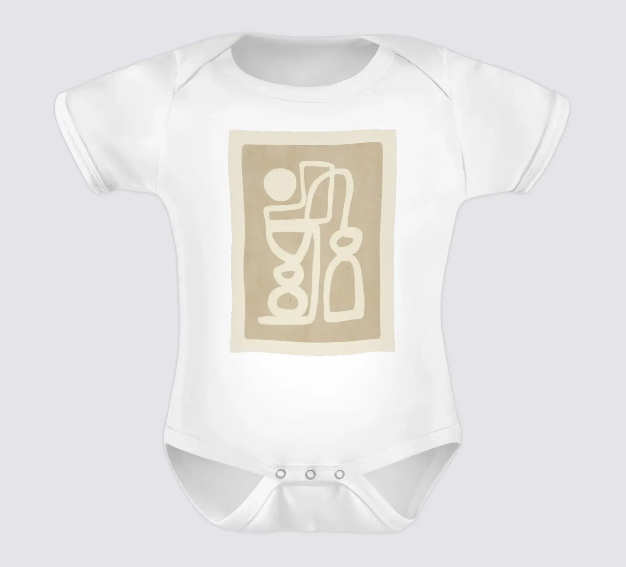 Abstract Minimal Shapes 78 short-sleeve baby romper by ThingDesign