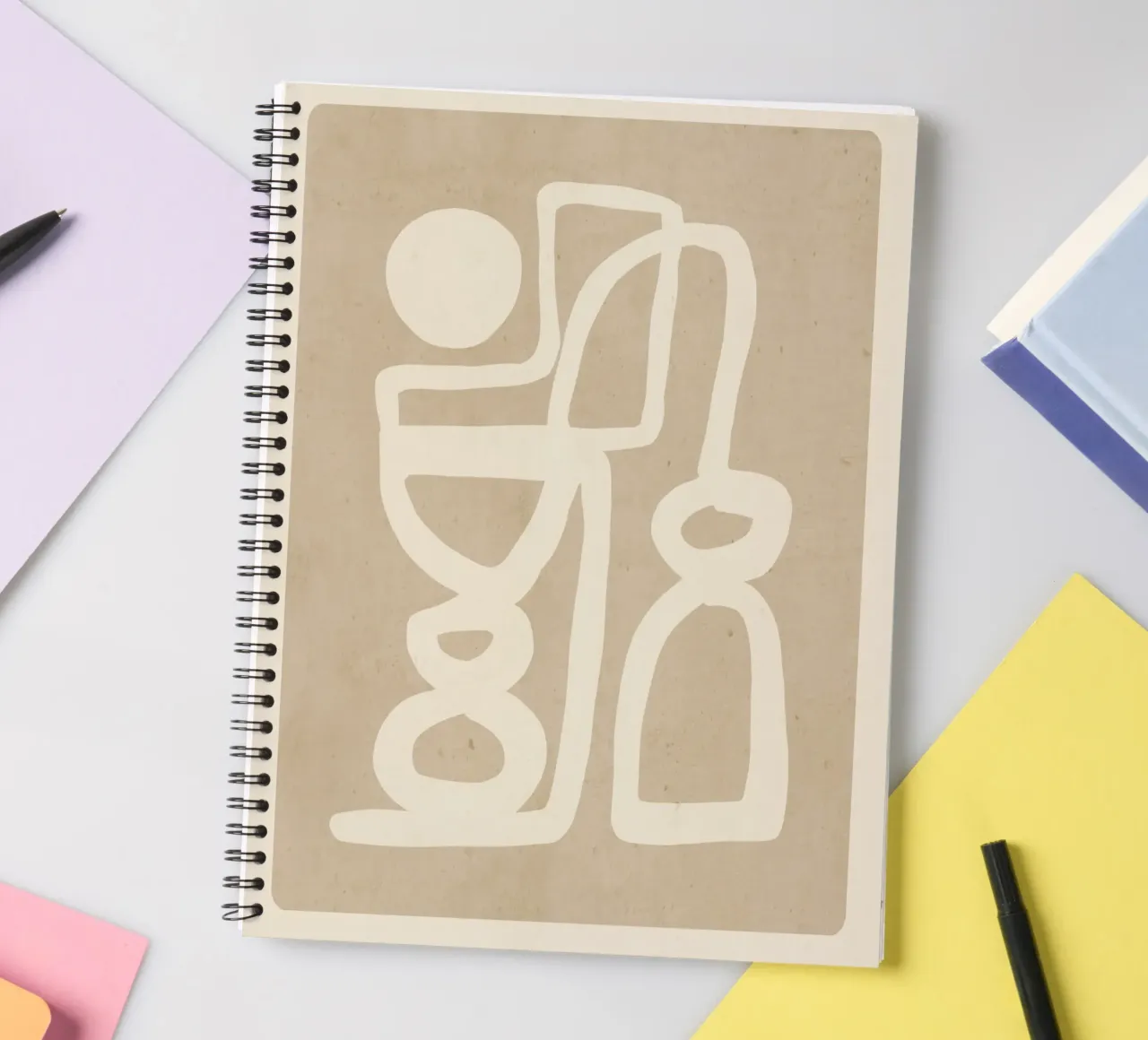 Abstract Minimal Shapes 78 spiral notebook by ThingDesign