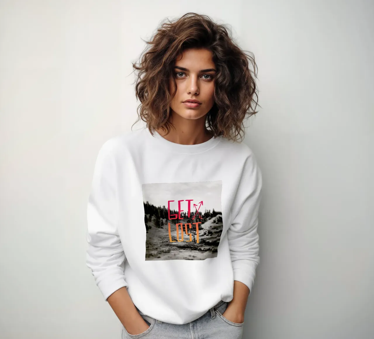 Get Lost - Red felpa da Leah Flores