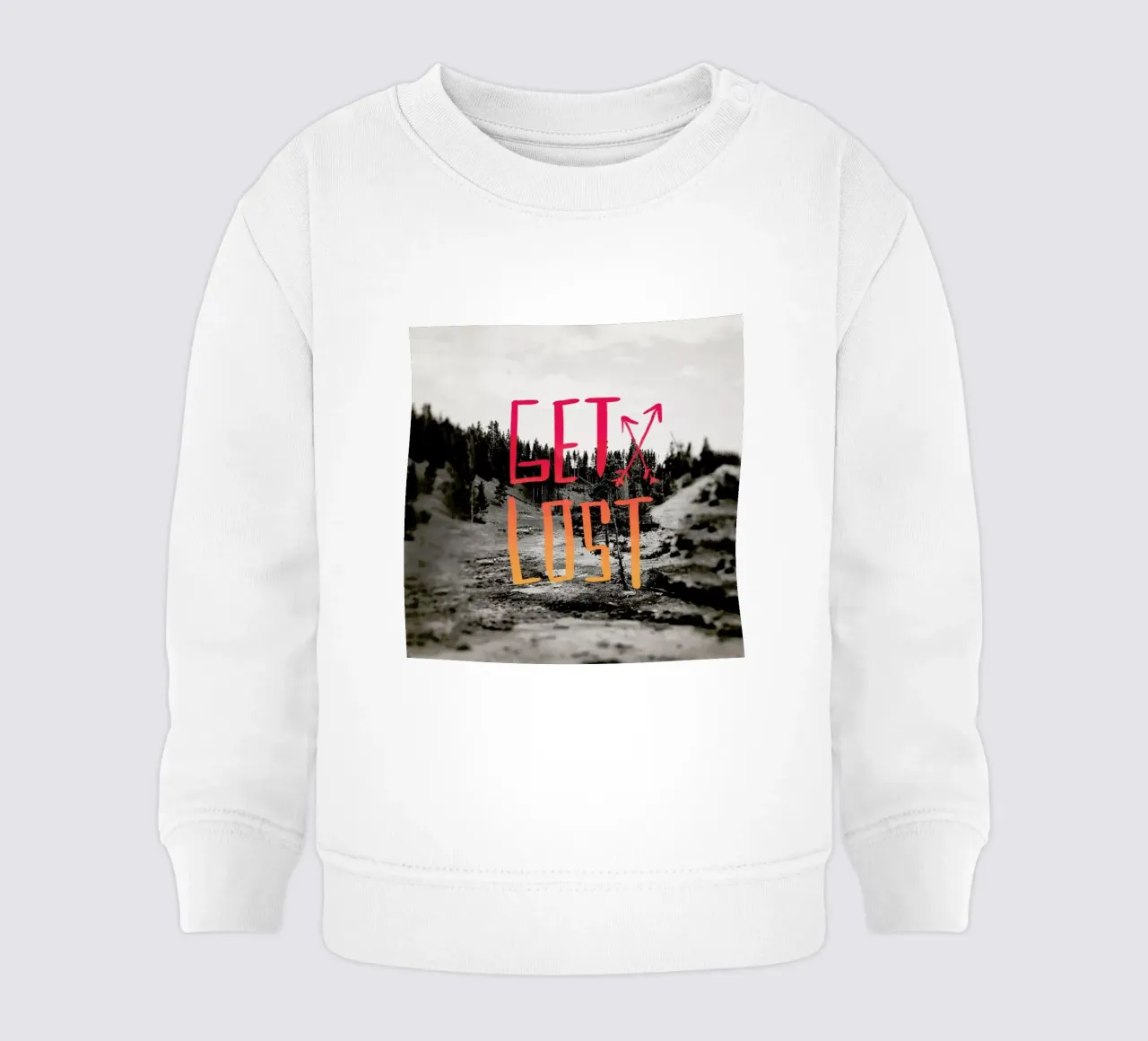 Get Lost - Red Baby Sweatshirt von Leah Flores