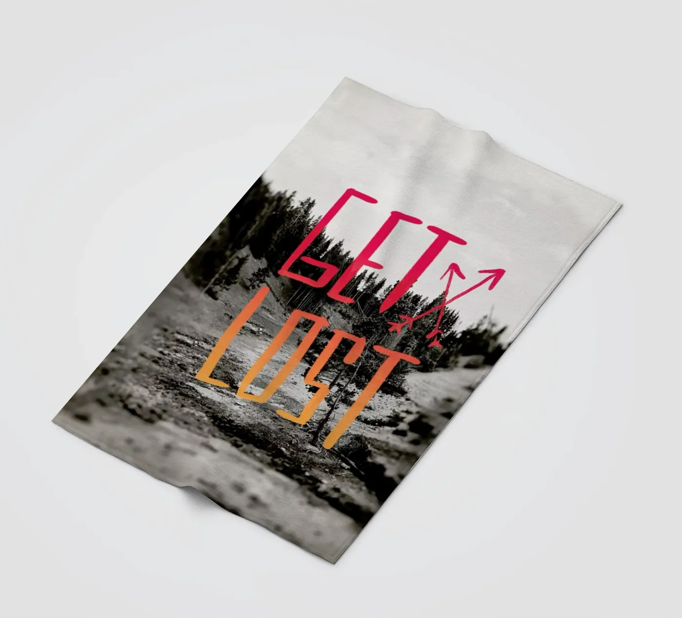 Get Lost - Red fleecedeken van Leah Flores