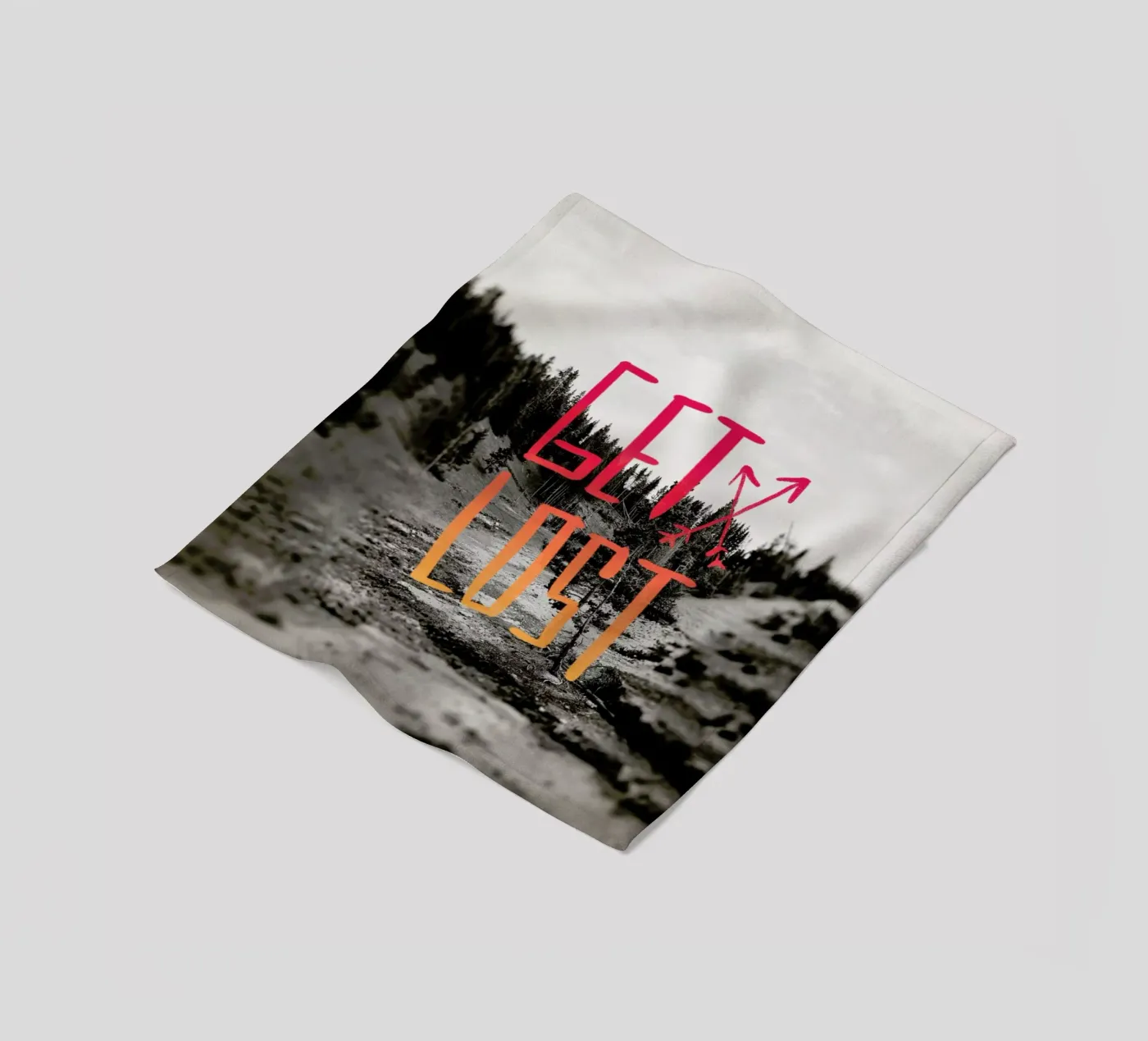 Get Lost - Red fleecedeken van Leah Flores