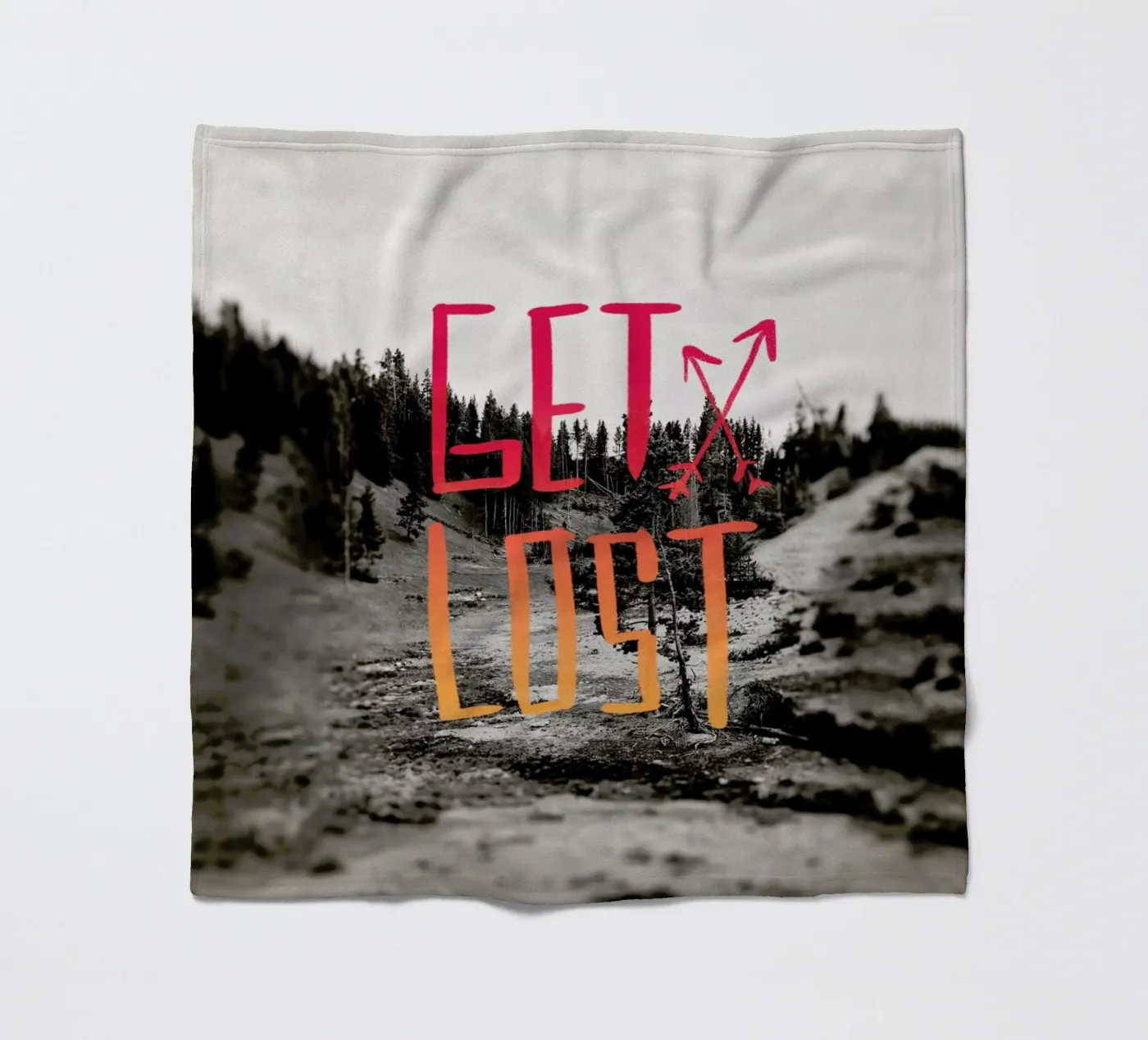 Get Lost - Red fleecedeken van Leah Flores