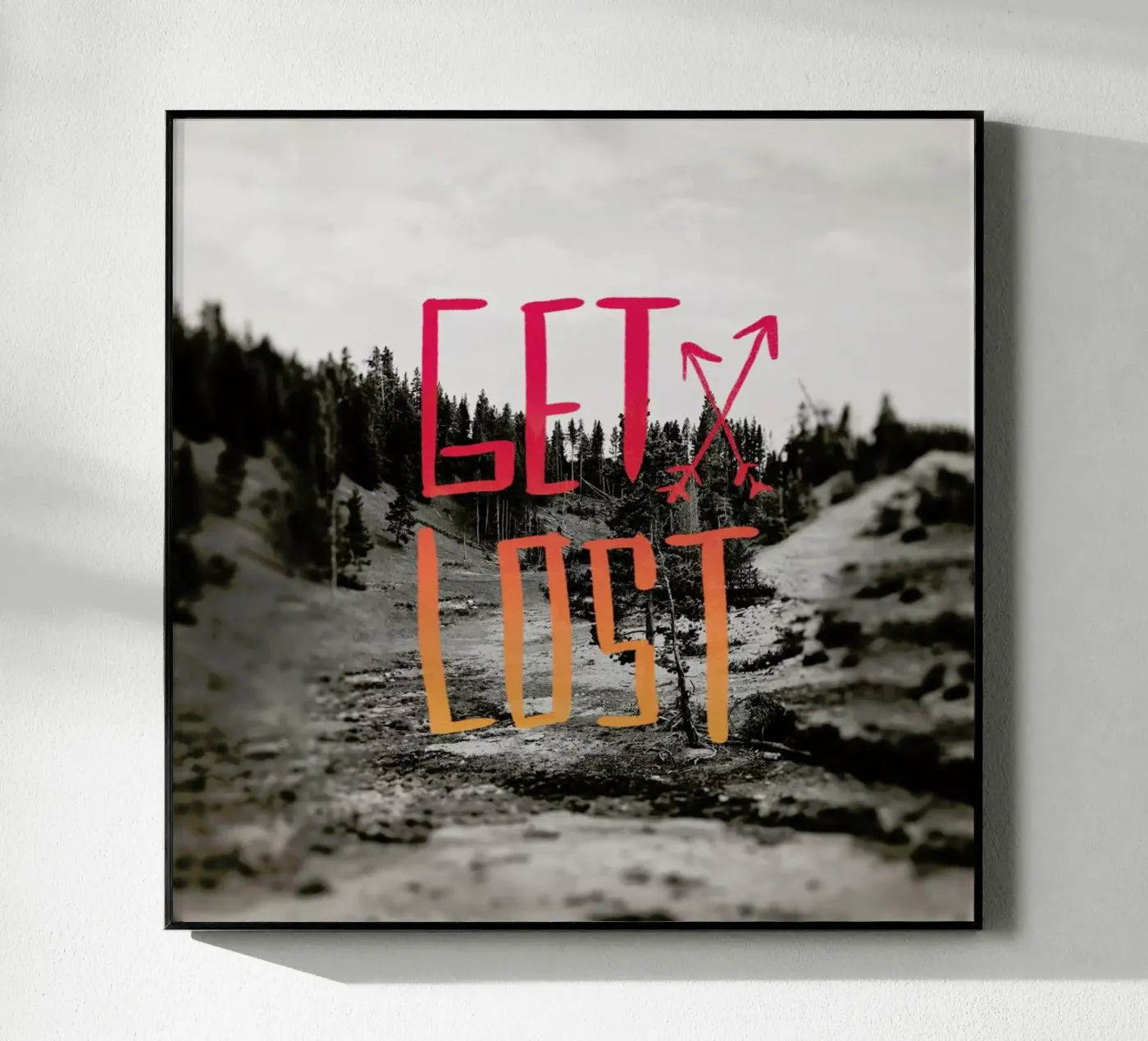 Get Lost - Red acrylic glass by Leah Flores