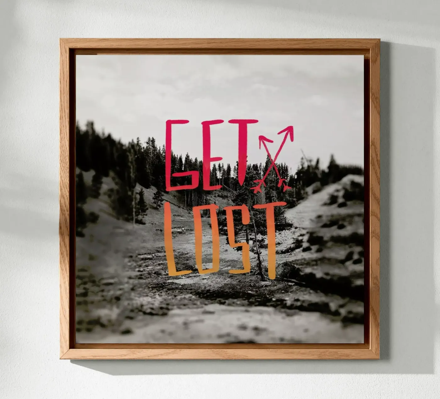 Get Lost - Red alluminio dibond da Leah Flores