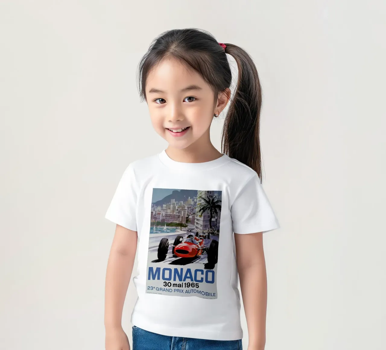 Monaco 1965 Kinder T-Shirt von Gallery Print and Art Limited