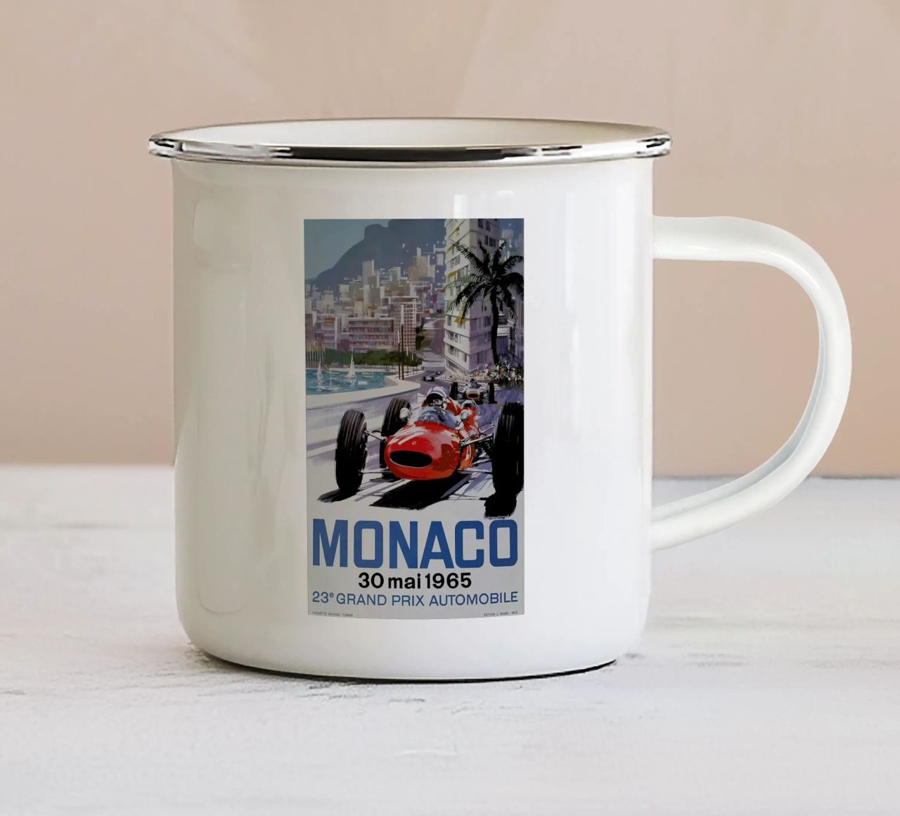 Monaco 1965 tazza in smalto da Gallery Print and Art Limited