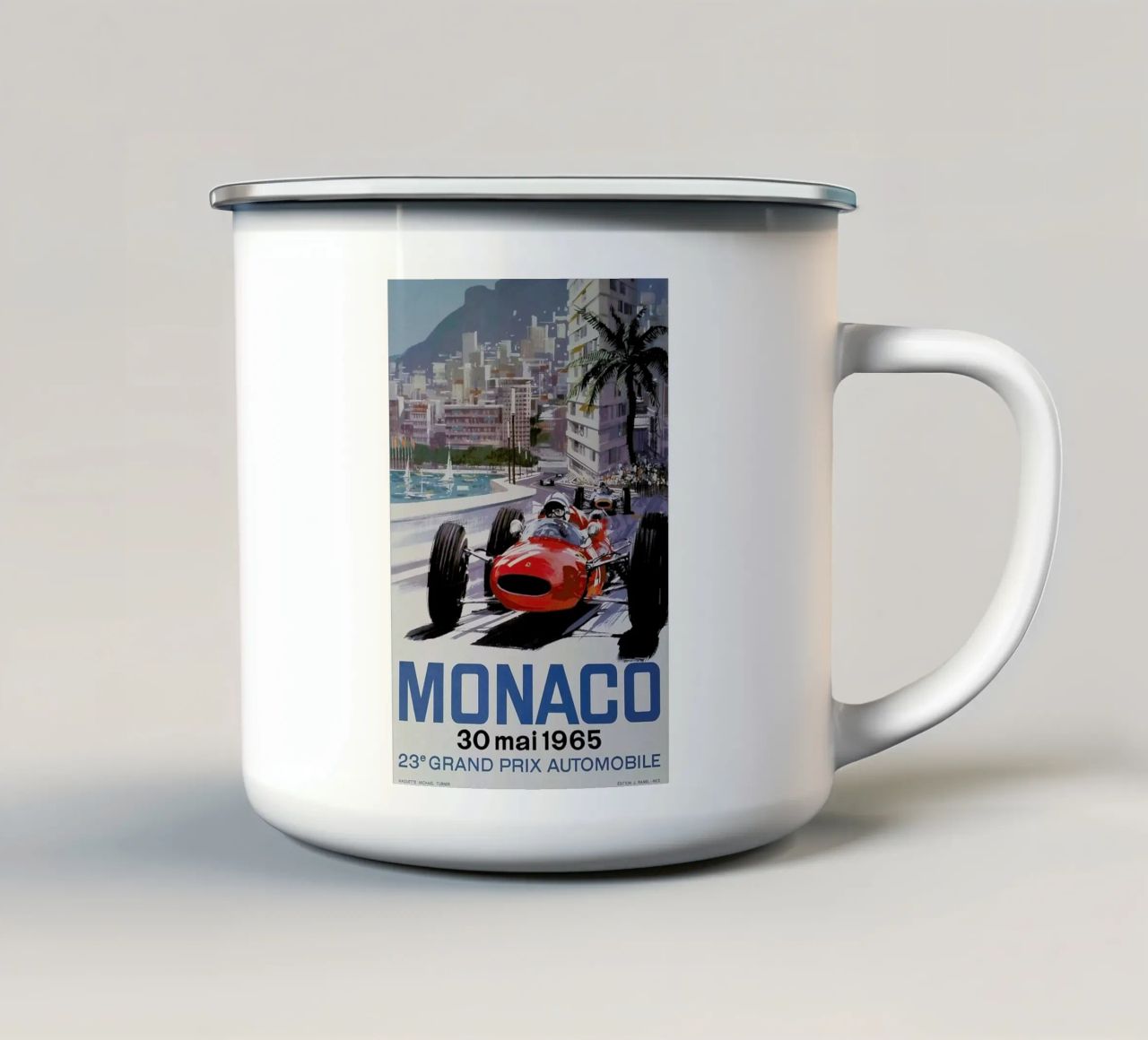 Monaco 1965 tazza in smalto da Gallery Print and Art Limited