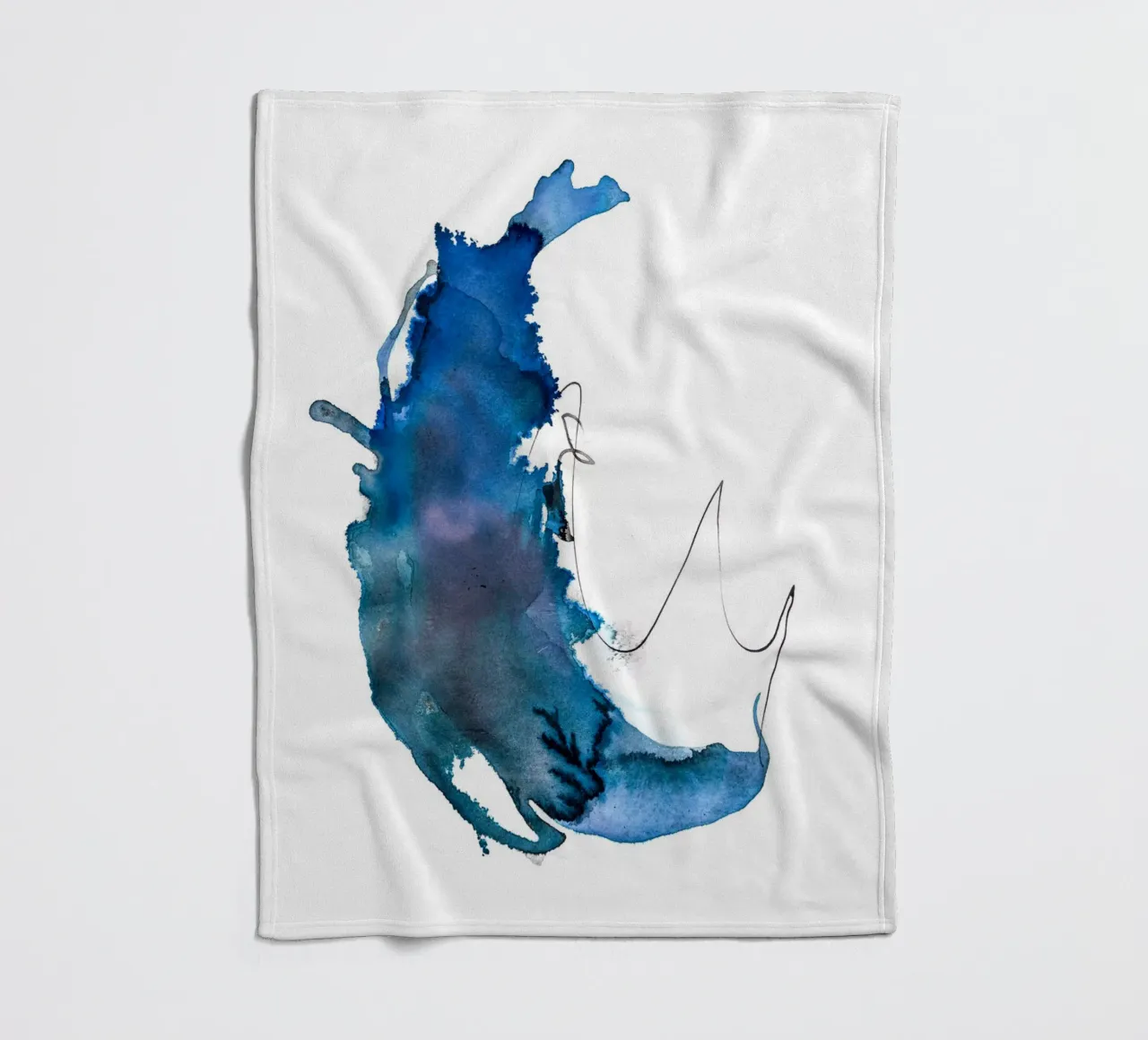 Wave fleece blanket by Klaus with K
