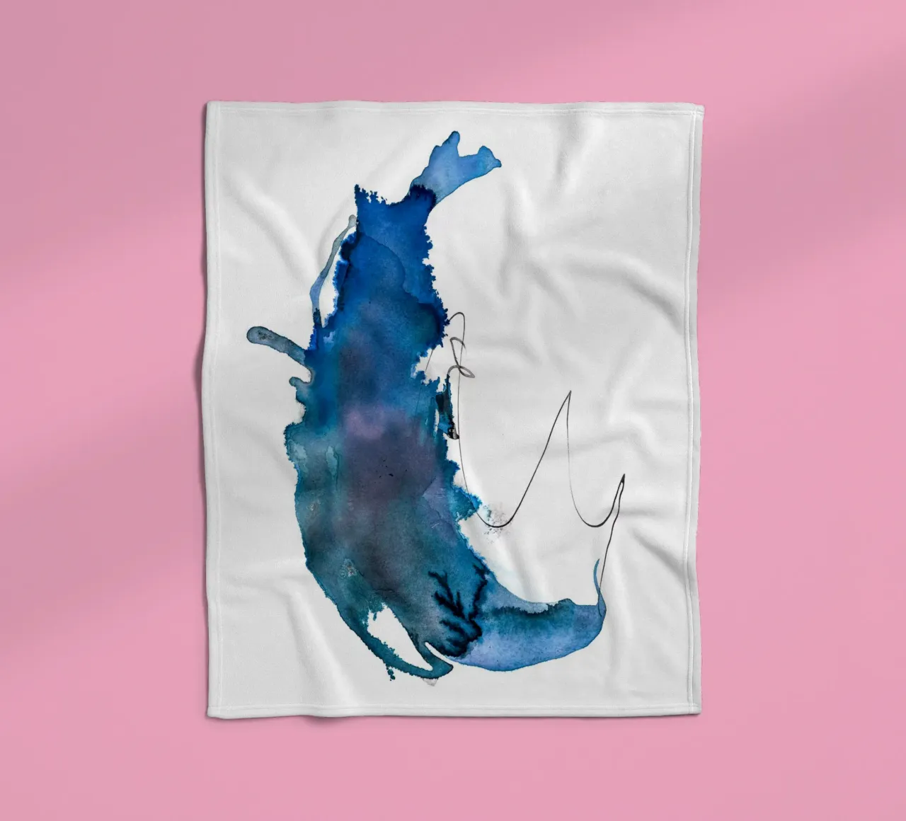 Wave fleece blanket by Klaus with K