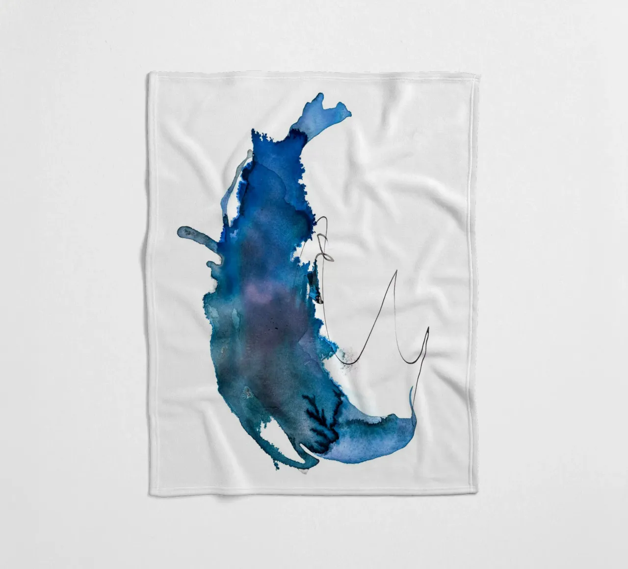 Wave fleece blanket by Klaus with K