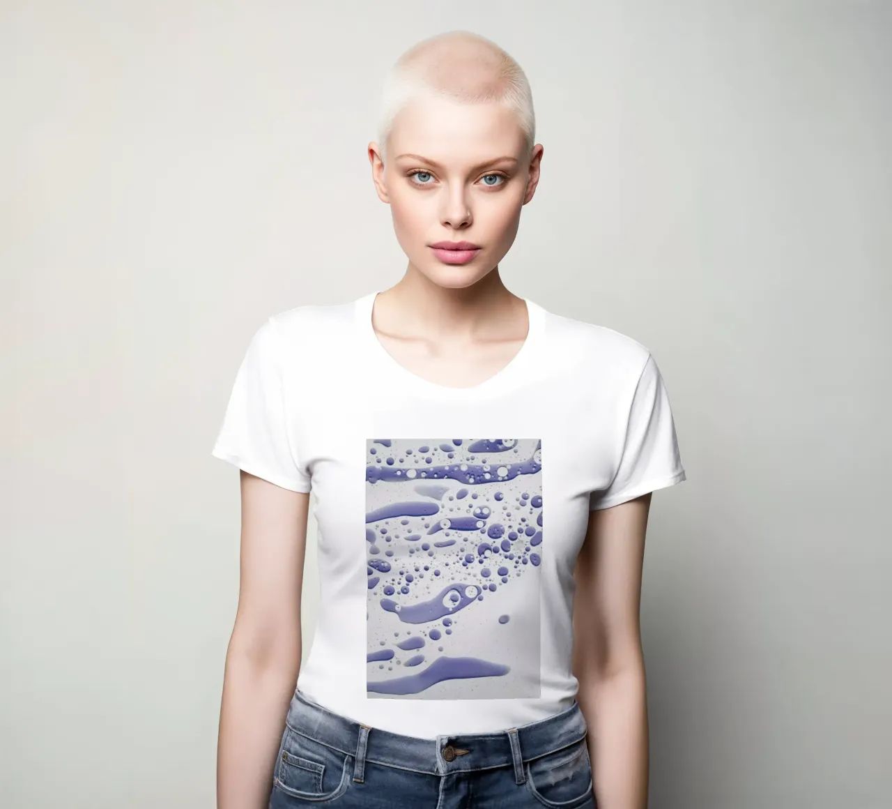Abstract Color Confetti - Inky Blue t-shirt da donna da Studio Nahili
