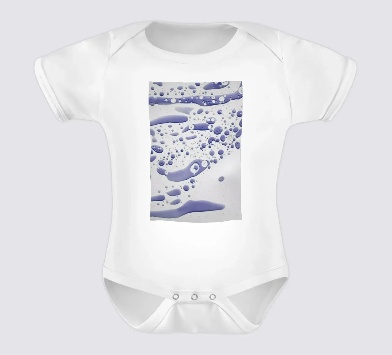 Abstract Color Confetti - Inky Blue body neonato maniche corte da Studio Nahili