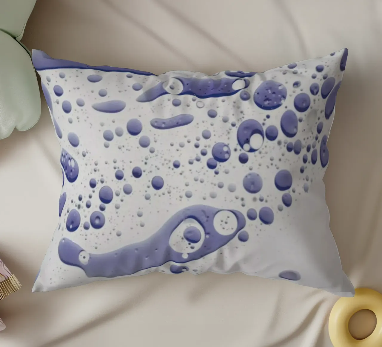 Abstract Color Confetti - Inky Blue cuscino da Studio Nahili