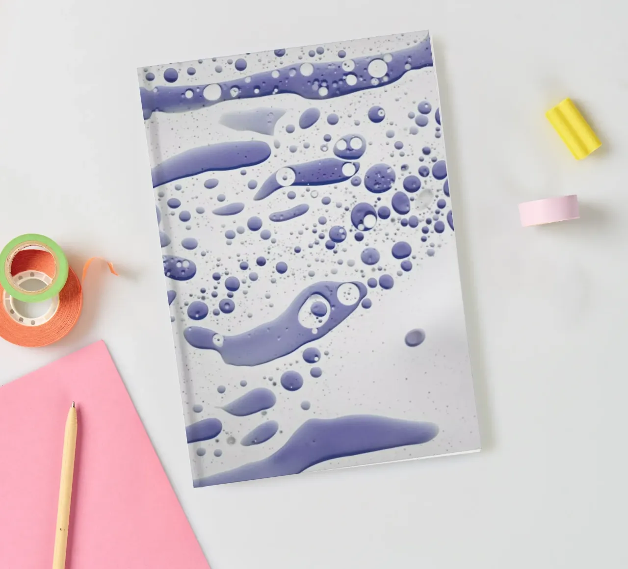 Abstract Color Confetti - Inky Blue notebook by Studio Nahili