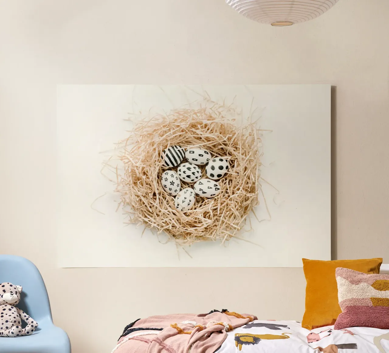 Pastel Nesting canvas met Baklijst van PhotoVibe Decor
