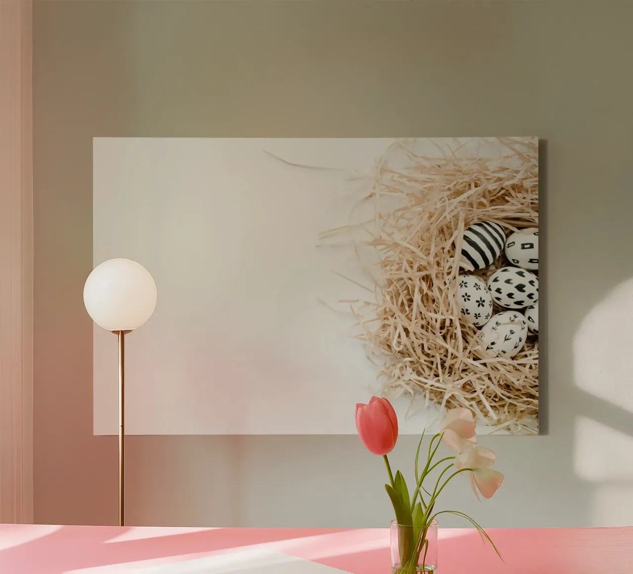 Pastel Nesting canvas met Baklijst van PhotoVibe Decor