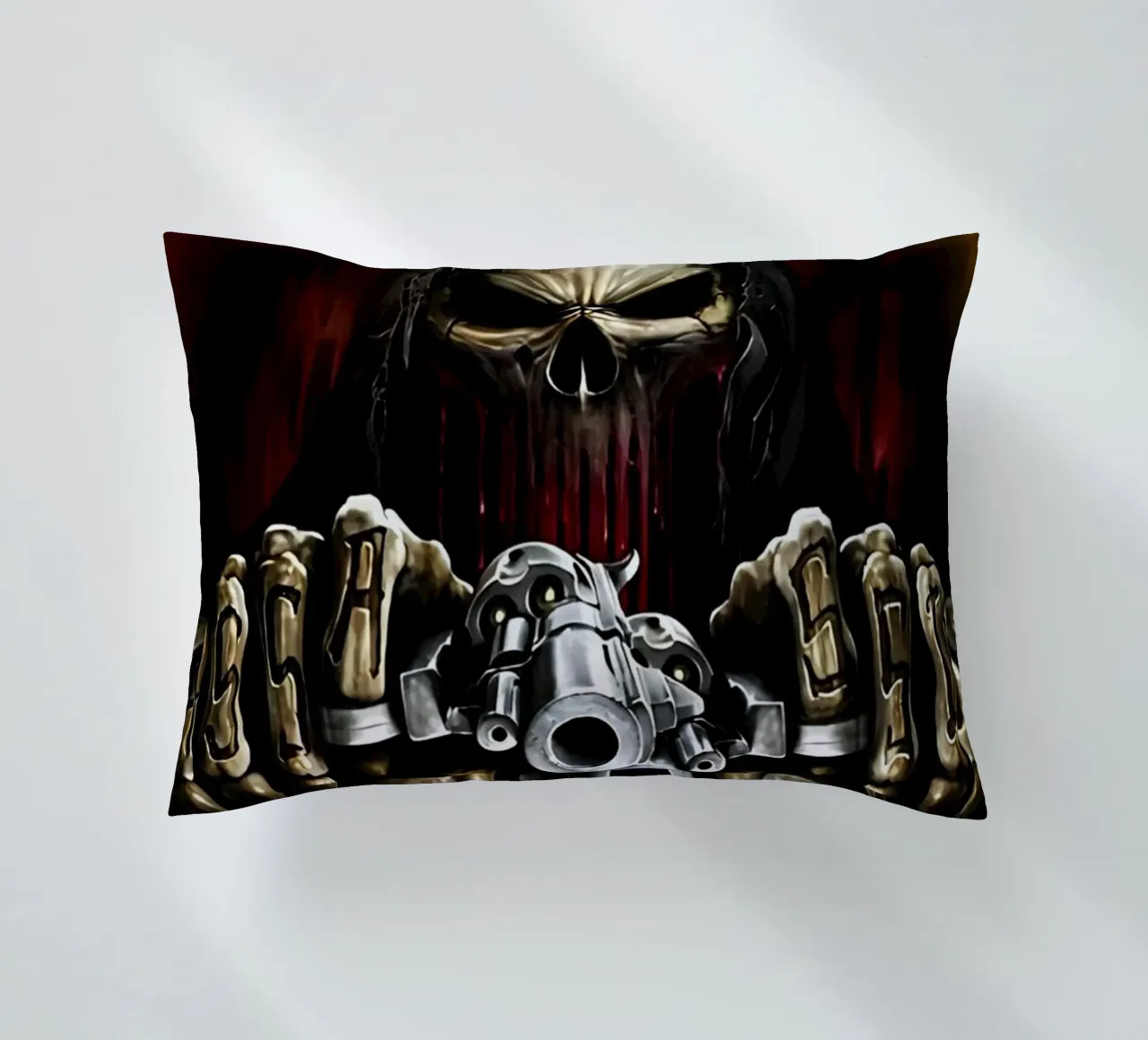 Nati per la merda costretti a pulireFunny Skeleton Art cuscino da samaras