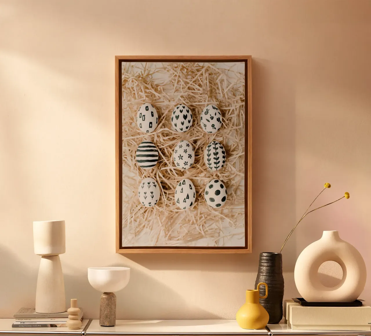 Pastel Nesting canvas met Baklijst van PhotoVibe Decor