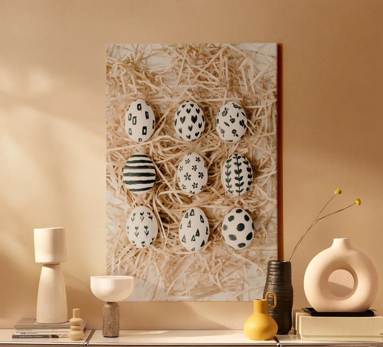 Pastel Nesting canvas met Baklijst van PhotoVibe Decor