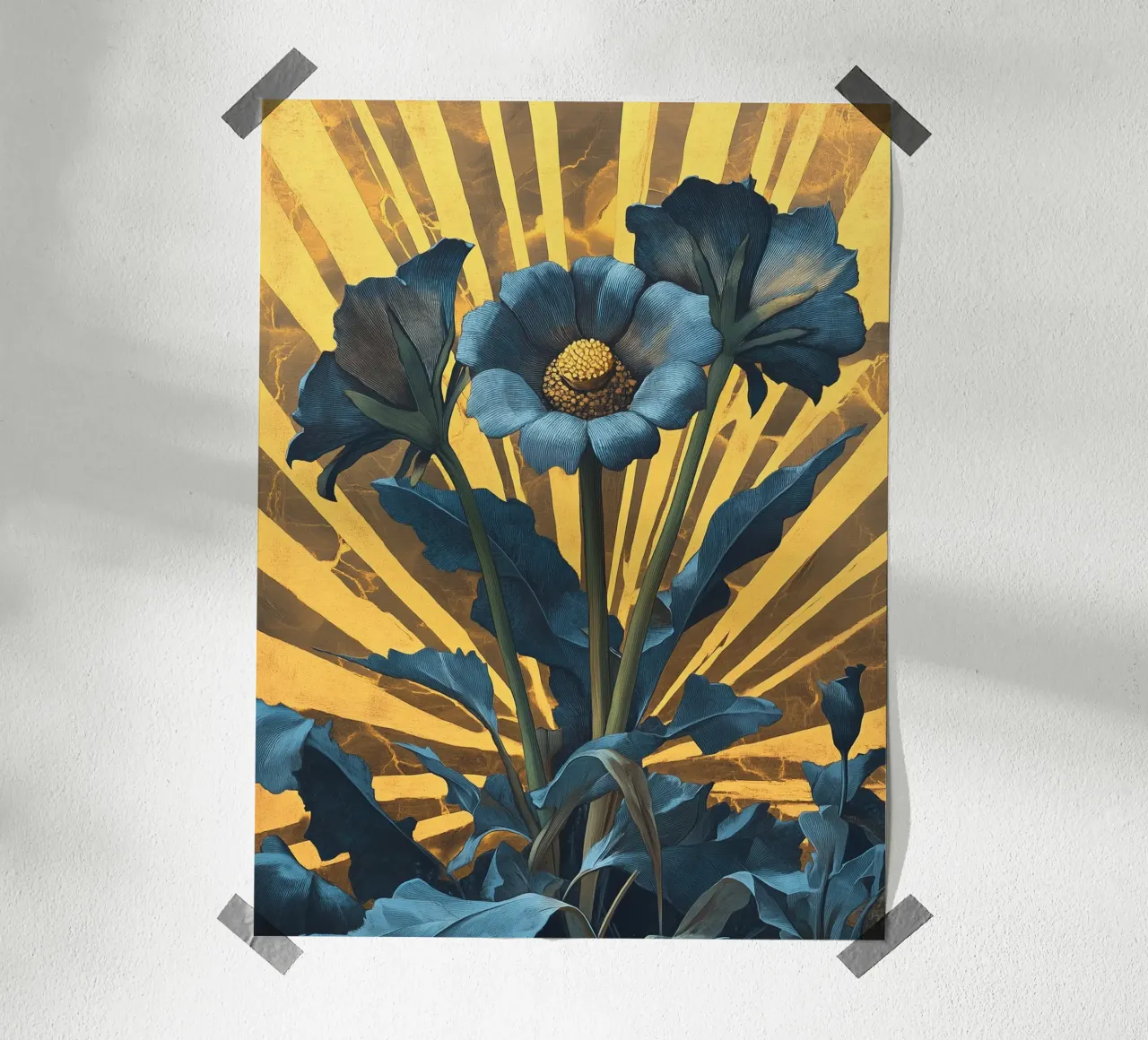 Fiori blu vintage poster da Little Things