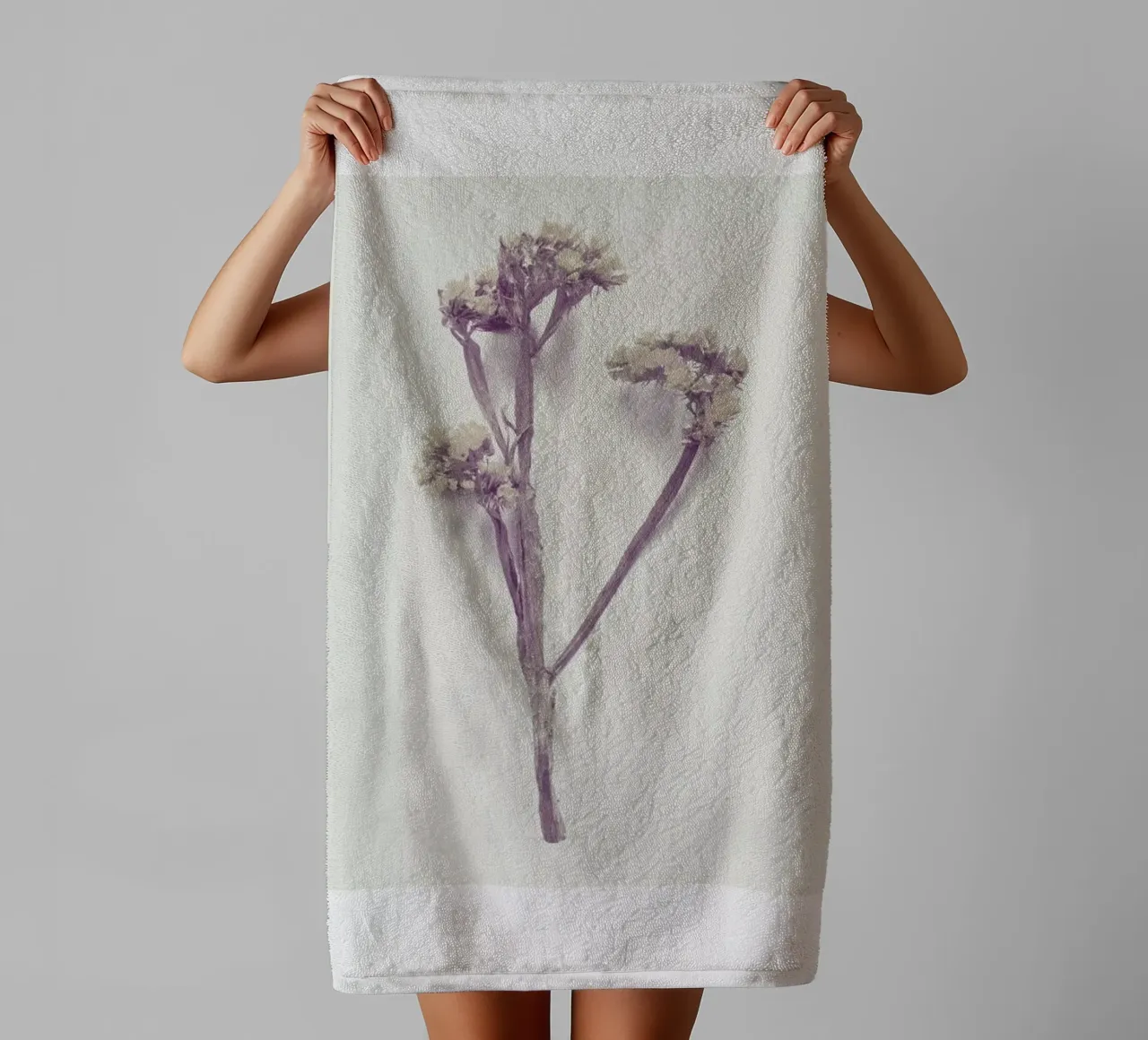 Yellow Little Flower III towel by Elena Veronese
