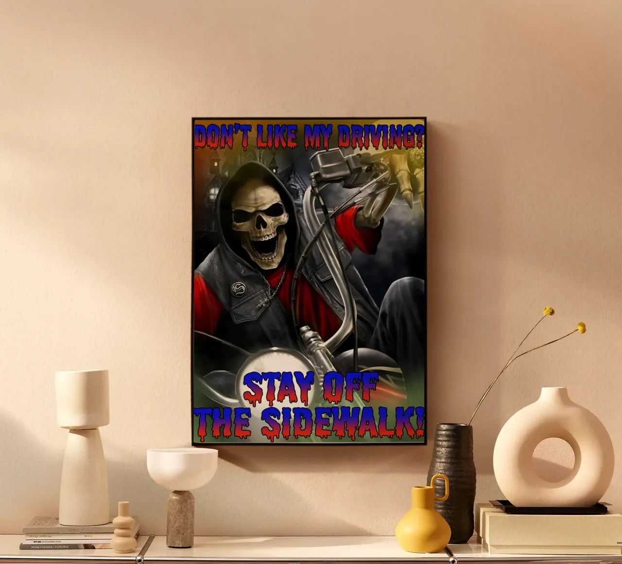 Kwaad Skelet Grappig Sarcastisch Kunstontwerp acryl van samaras