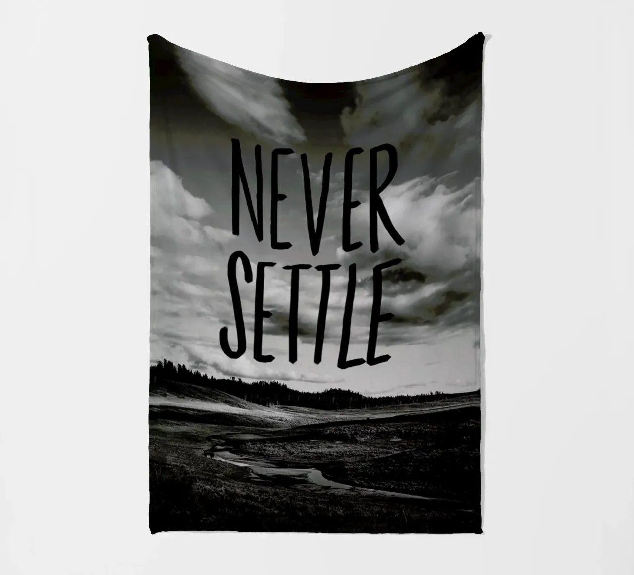Never Settle coperta in pile da Leah Flores