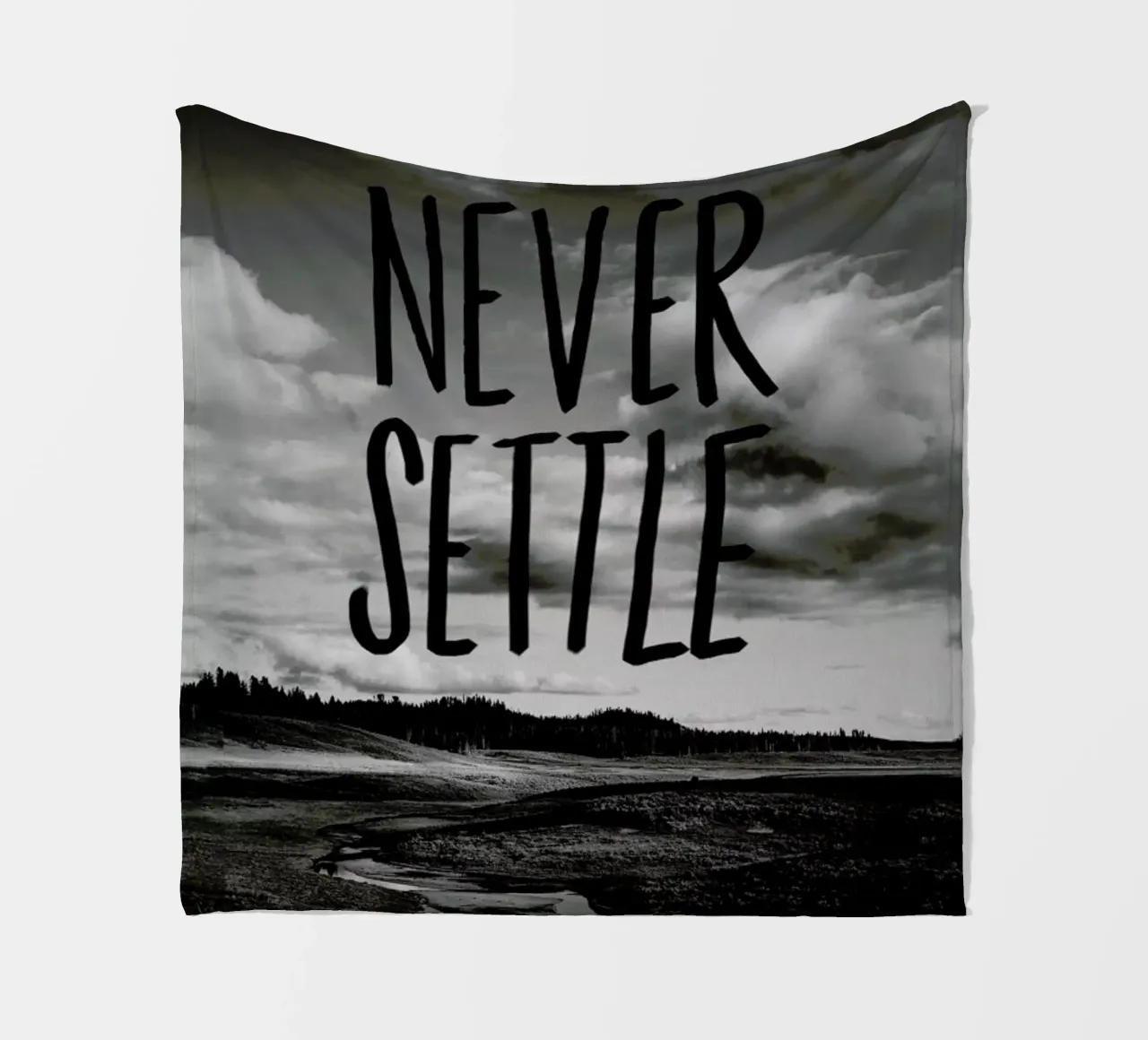Never Settle coperta in pile da Leah Flores