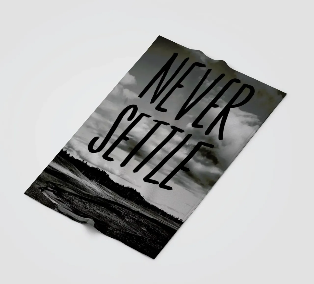 Never Settle coperta in pile da Leah Flores