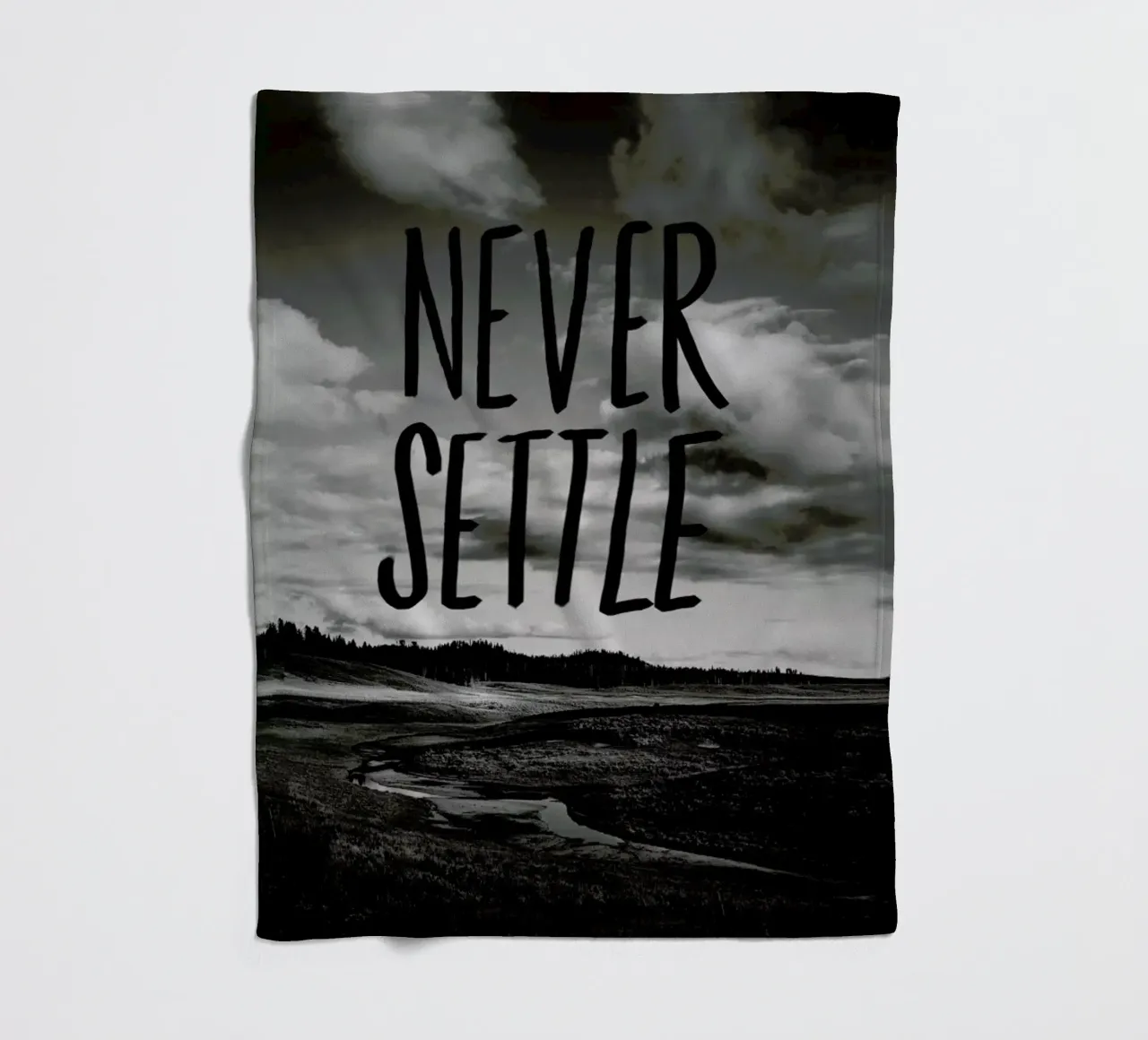 Never Settle coperta in pile da Leah Flores