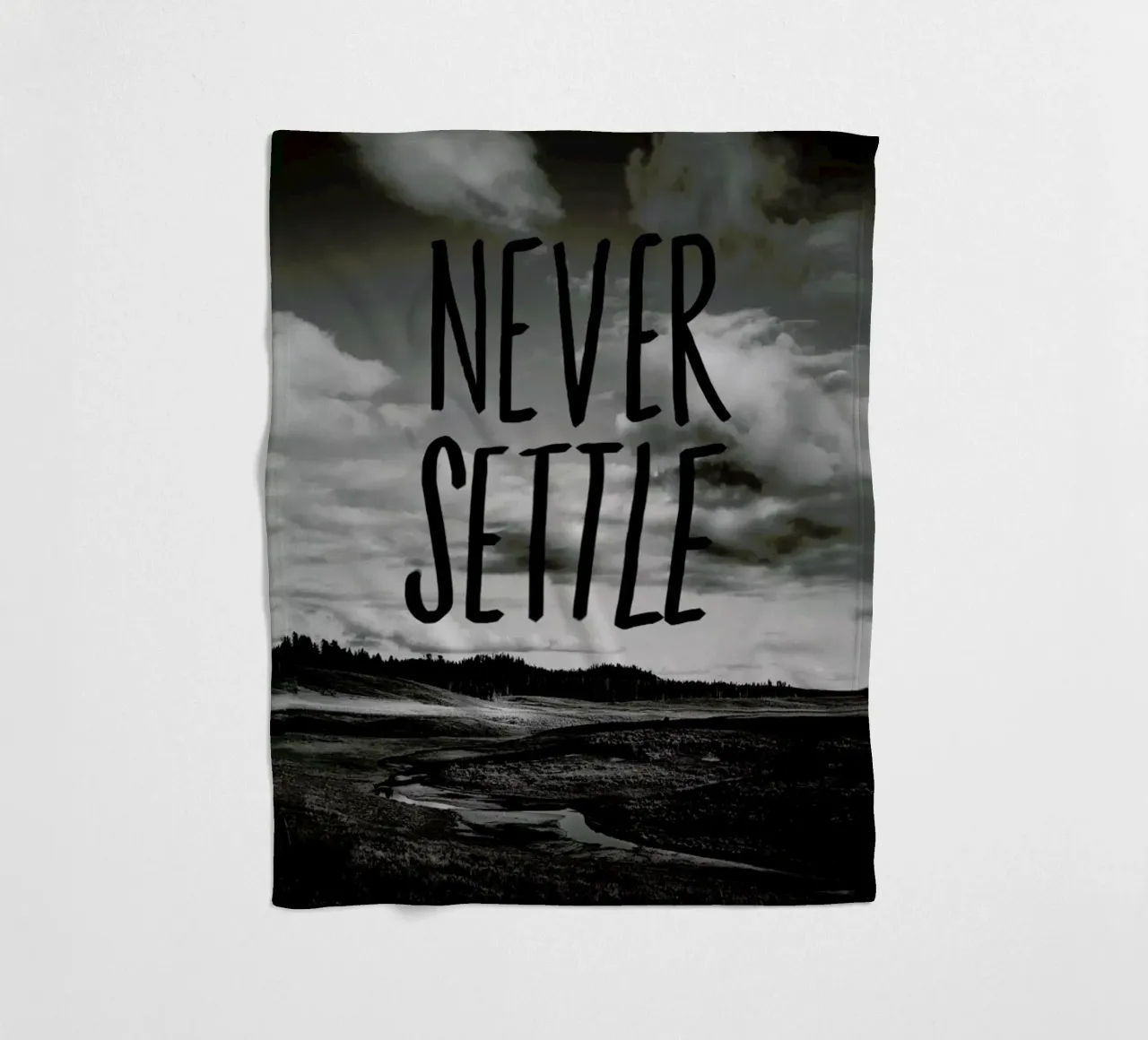 Never Settle coperta in pile da Leah Flores